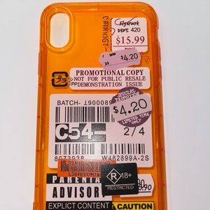 iPhone XS Max orange mixed label case